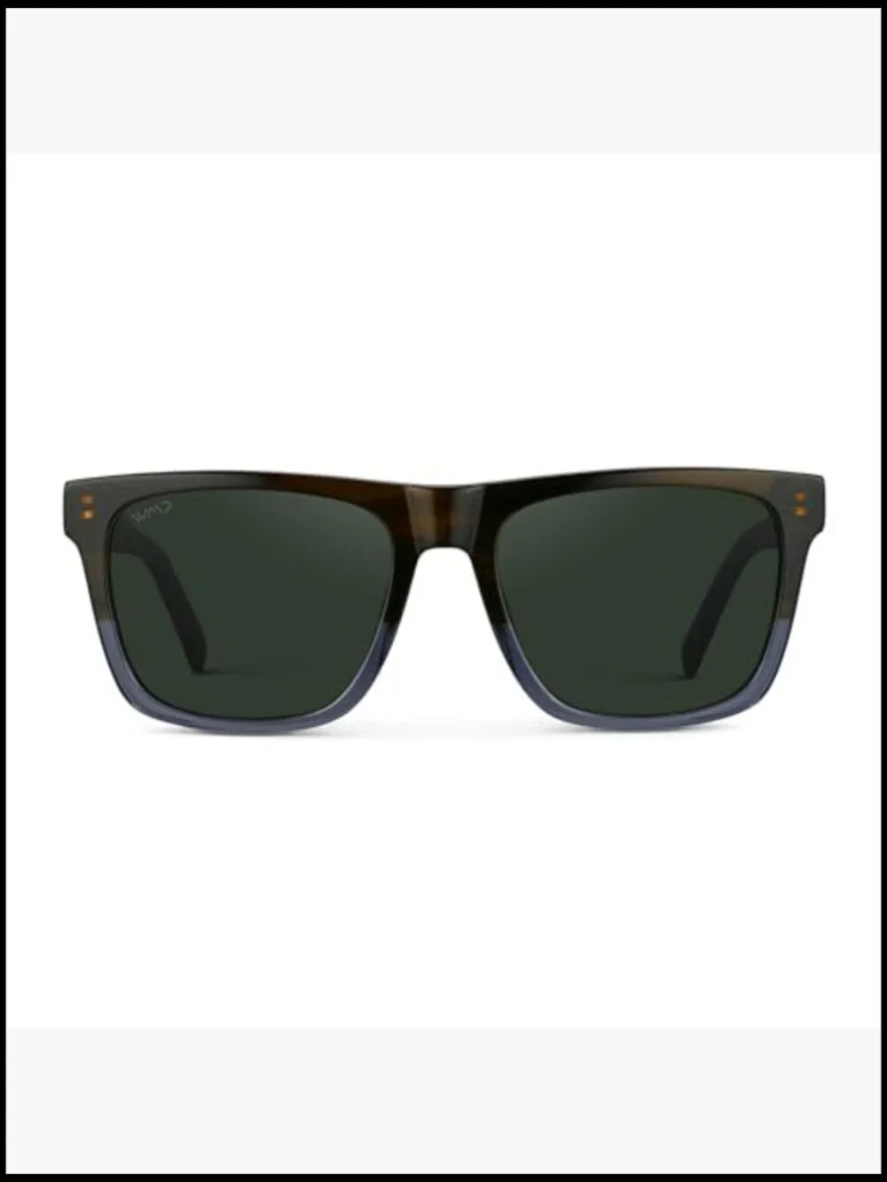 Modern Square Sunglasses for Men, Lightweight Acetate, Polarized Lenses